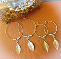 Autumn Whisperer Hoop Earrings Two Sizes
