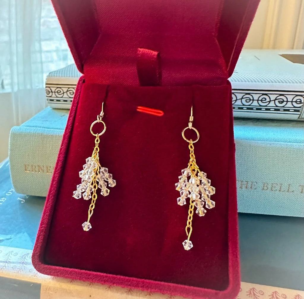 Christmas Sparkle Crystal Dangle Earrings