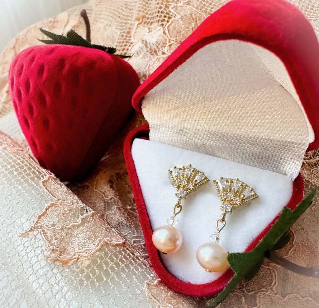 Diamante Pearl Earrings