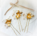 Garden Muse Floral Hairpins Set Of 3