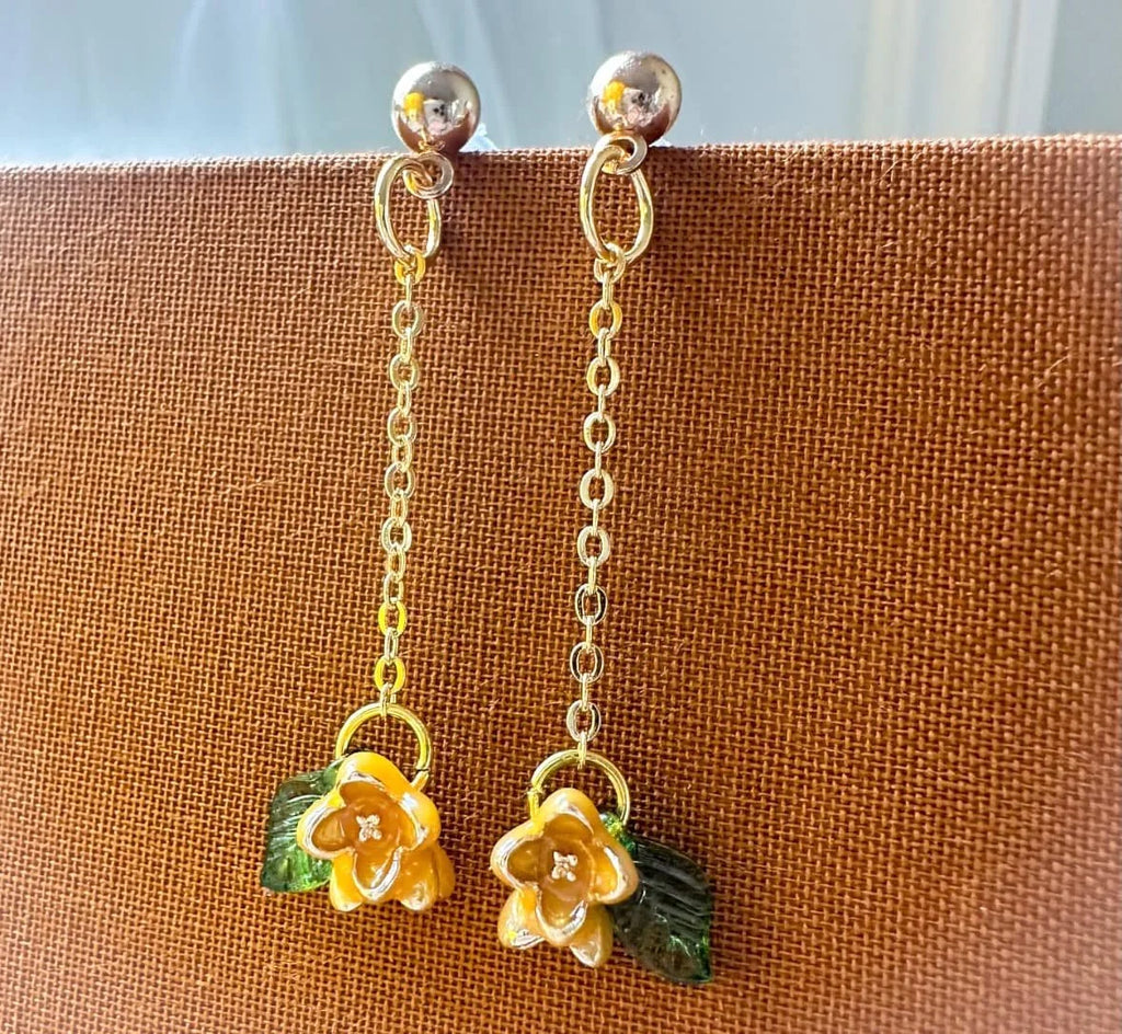 Golden Petal Earrings