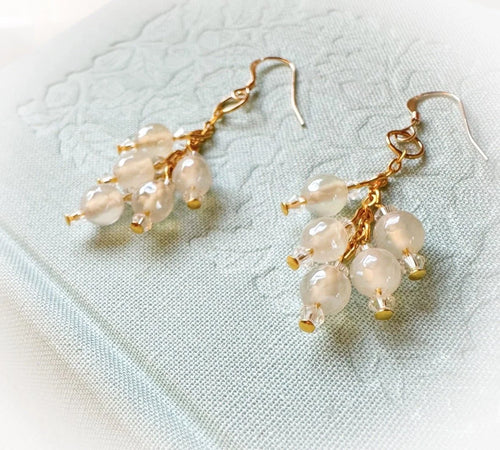 Mystic Agate Dangle Earrings Moonlight In Paris