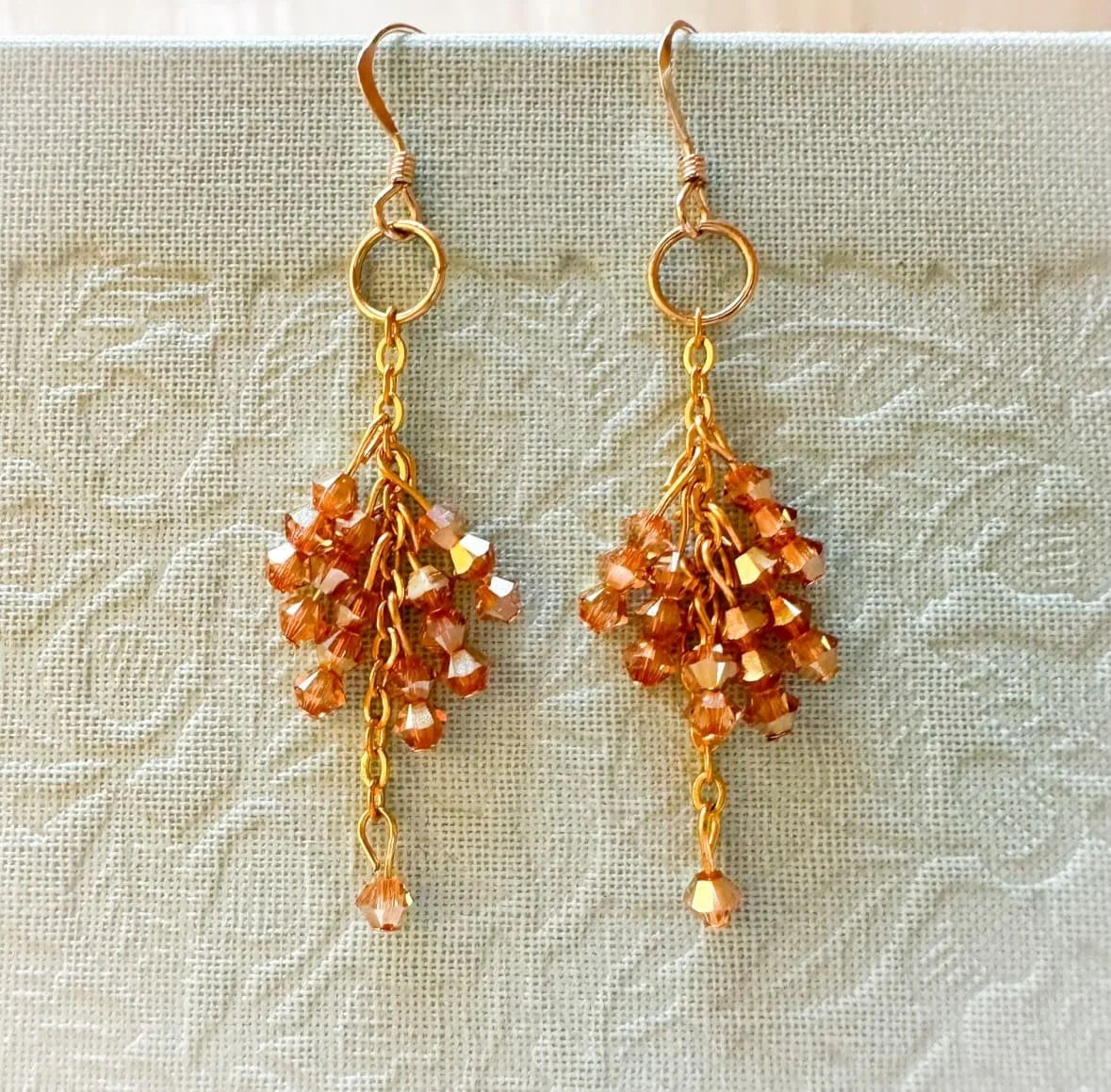 Autumn Dangle Crystal Earrings
