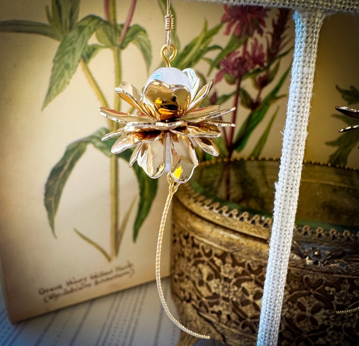 Lotus Flower Earrings