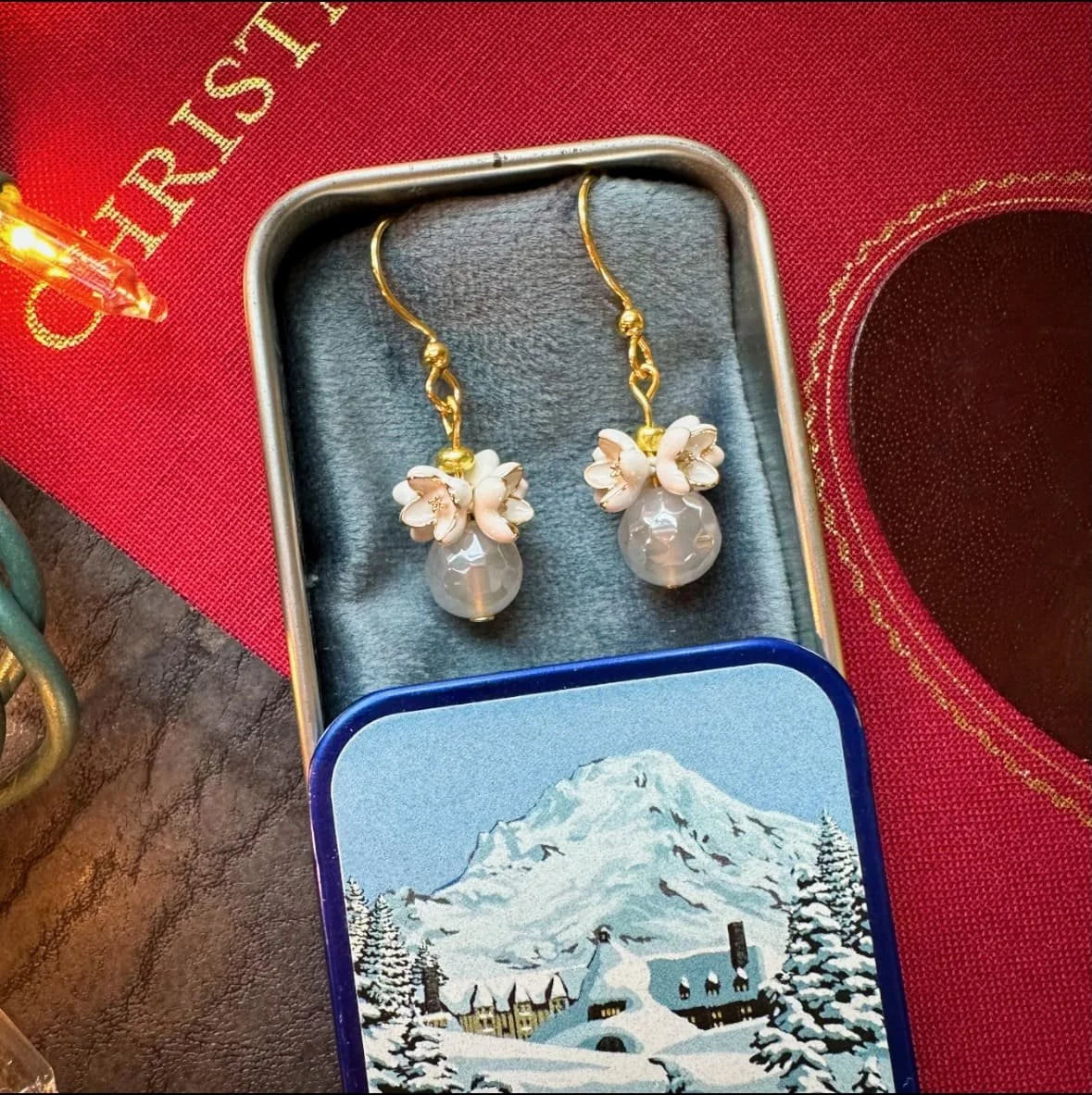 Evensong Earrings In A Snowy Box