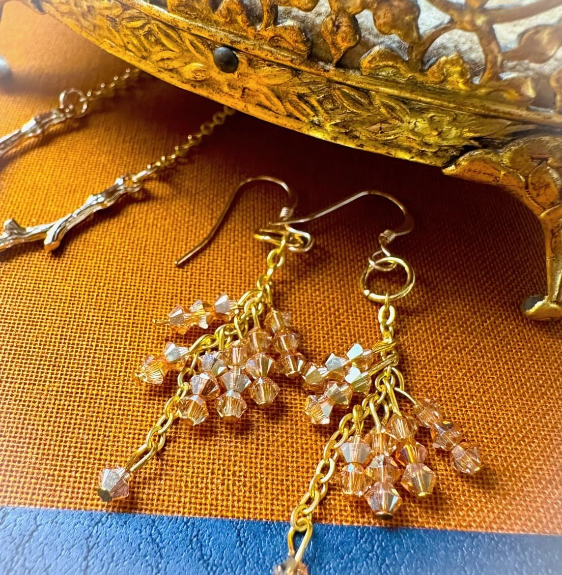 Fall Crystal Swarovski Dangle Earrings