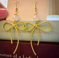 Golden Bow Earrings