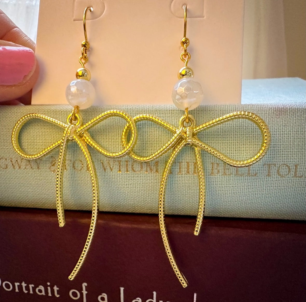 Golden Bow Earrings