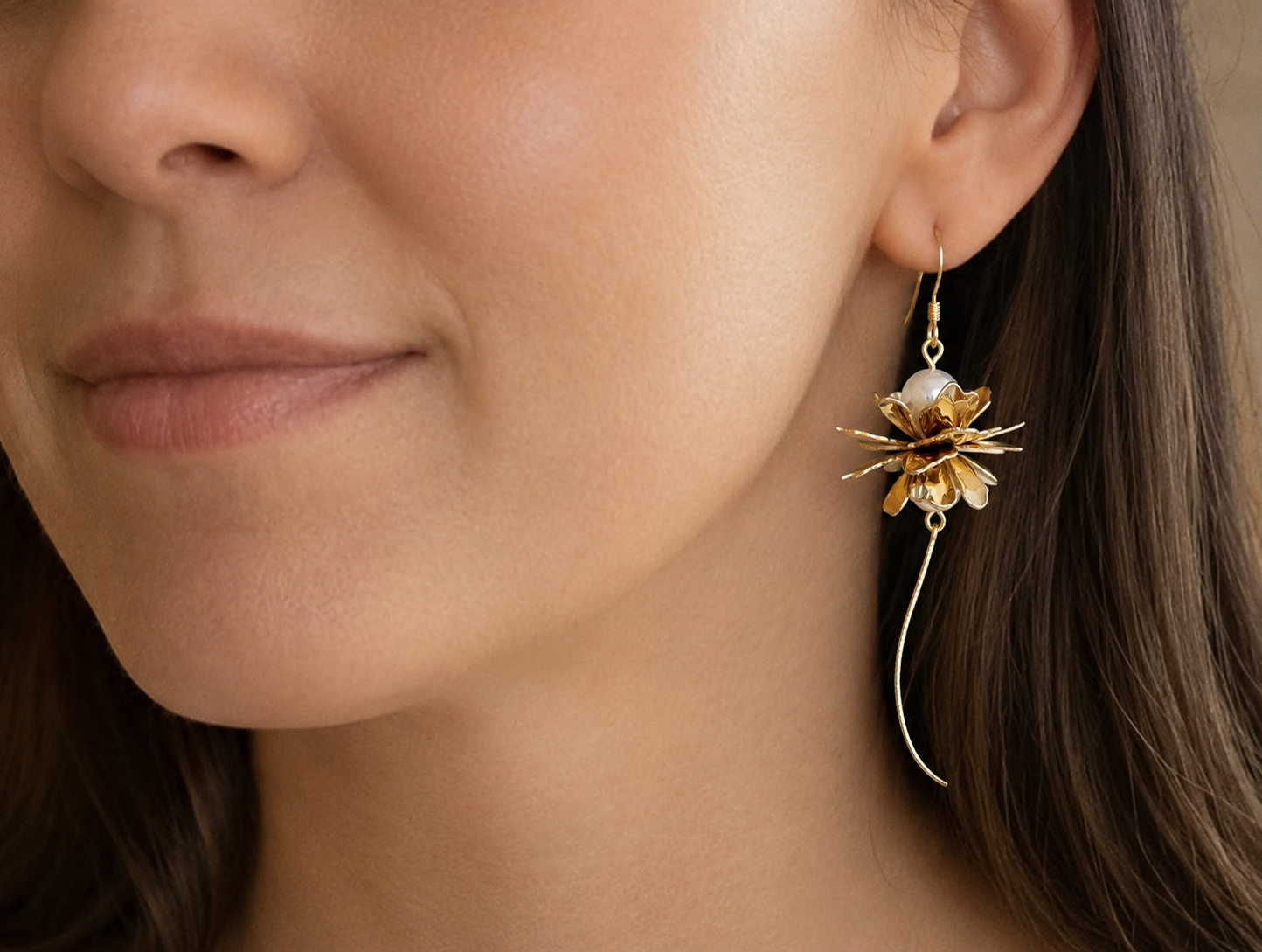 Lotus Flower Earrings