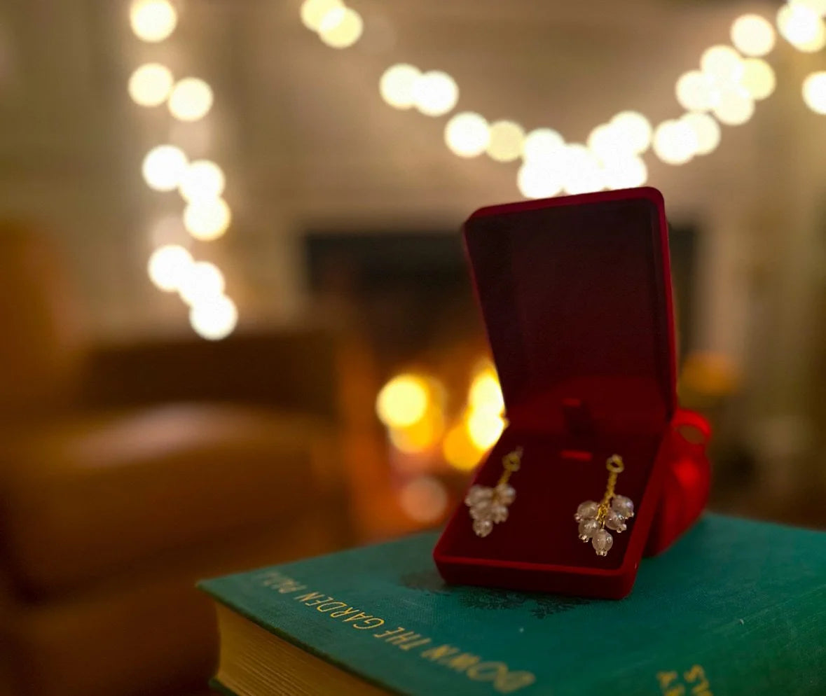 Moonlight In Paris Earrings Fireplace