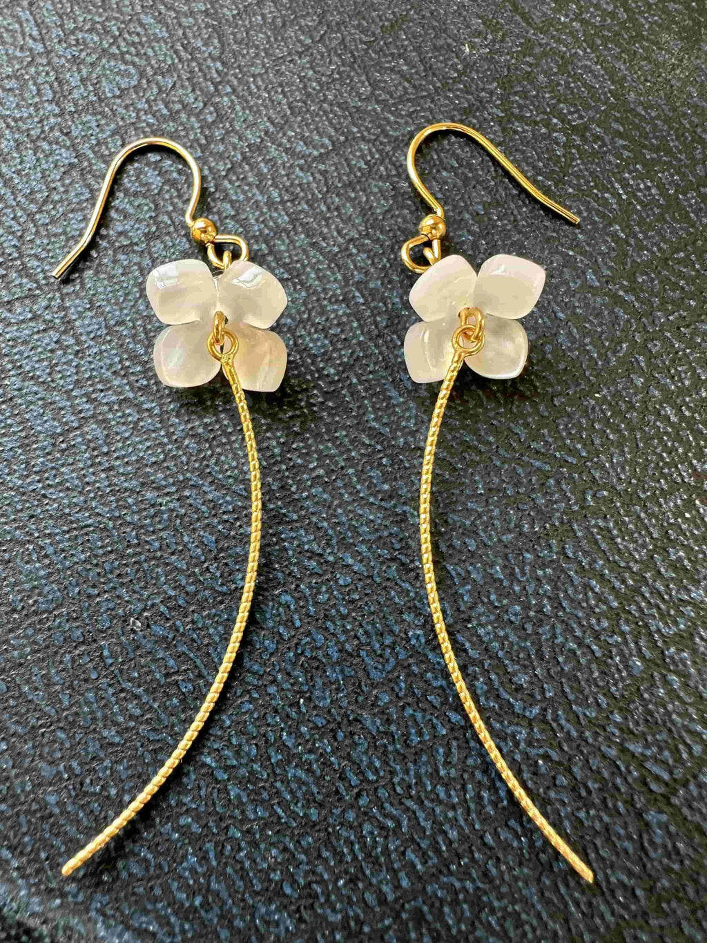Mother Of Pearl Long Stamen Earrings
