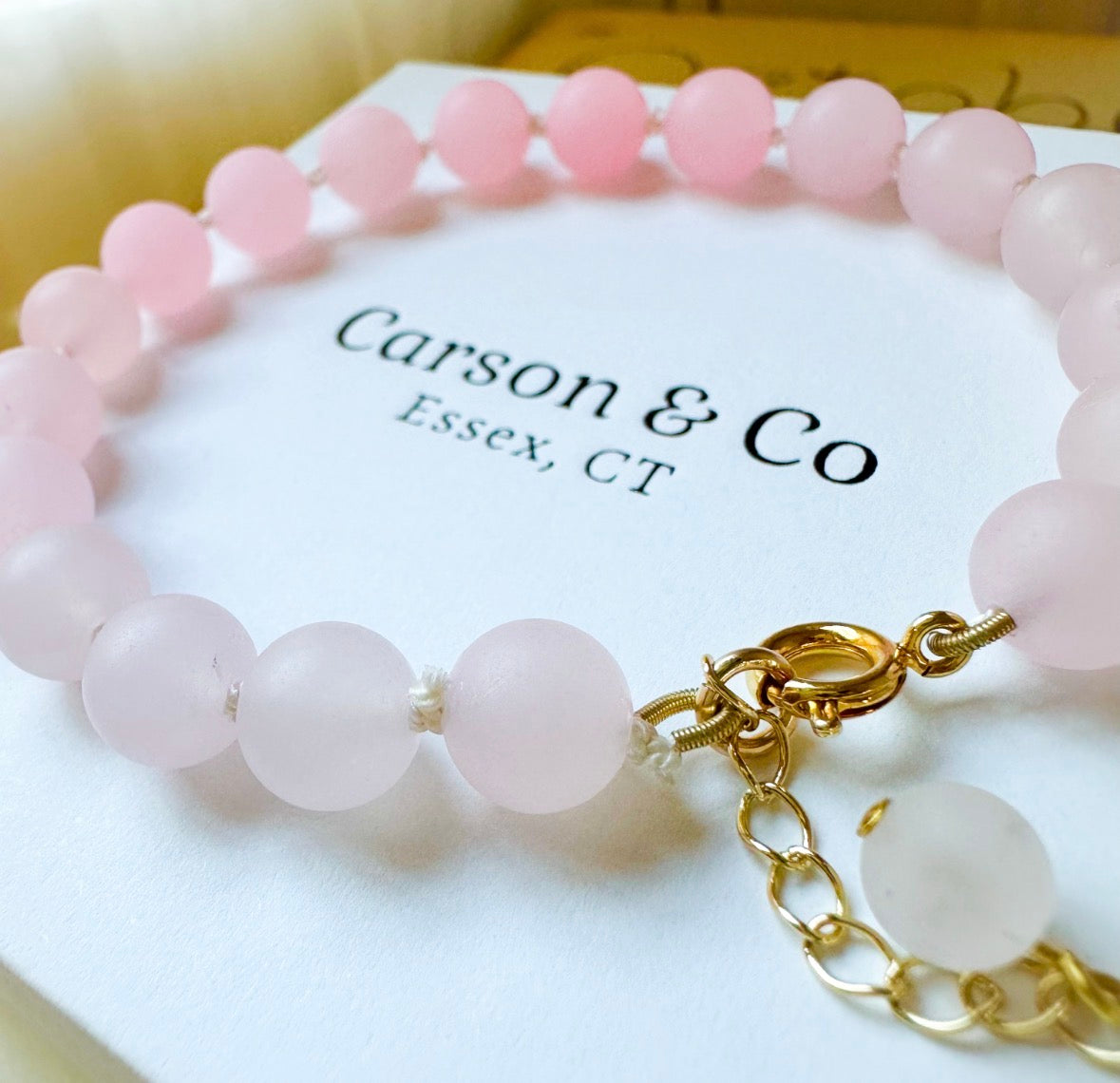 Ombre Rose Quartz Bracelet