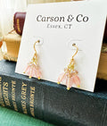 Pale Pink Cute Dangle Earrings