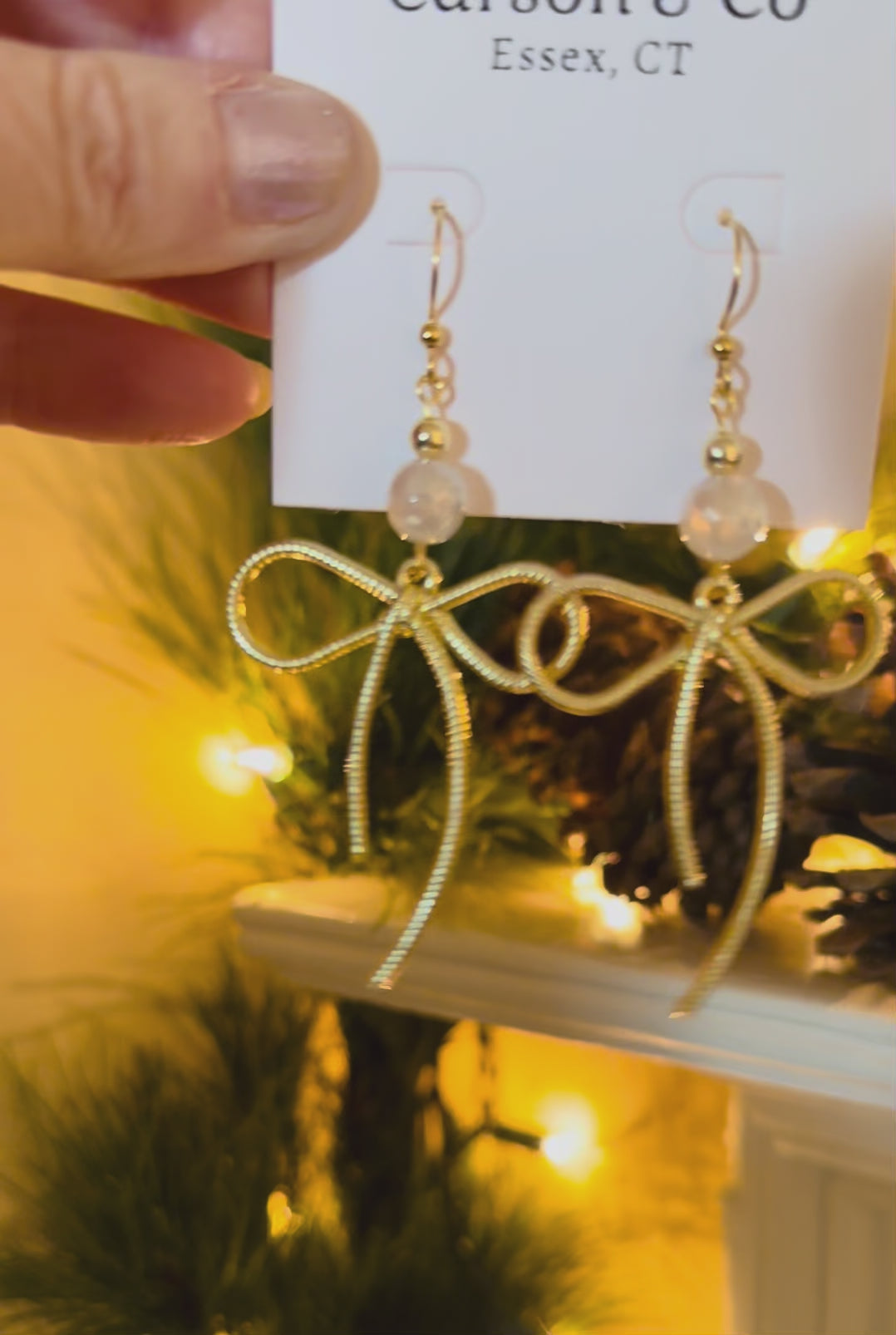 Golden Bow Earrings