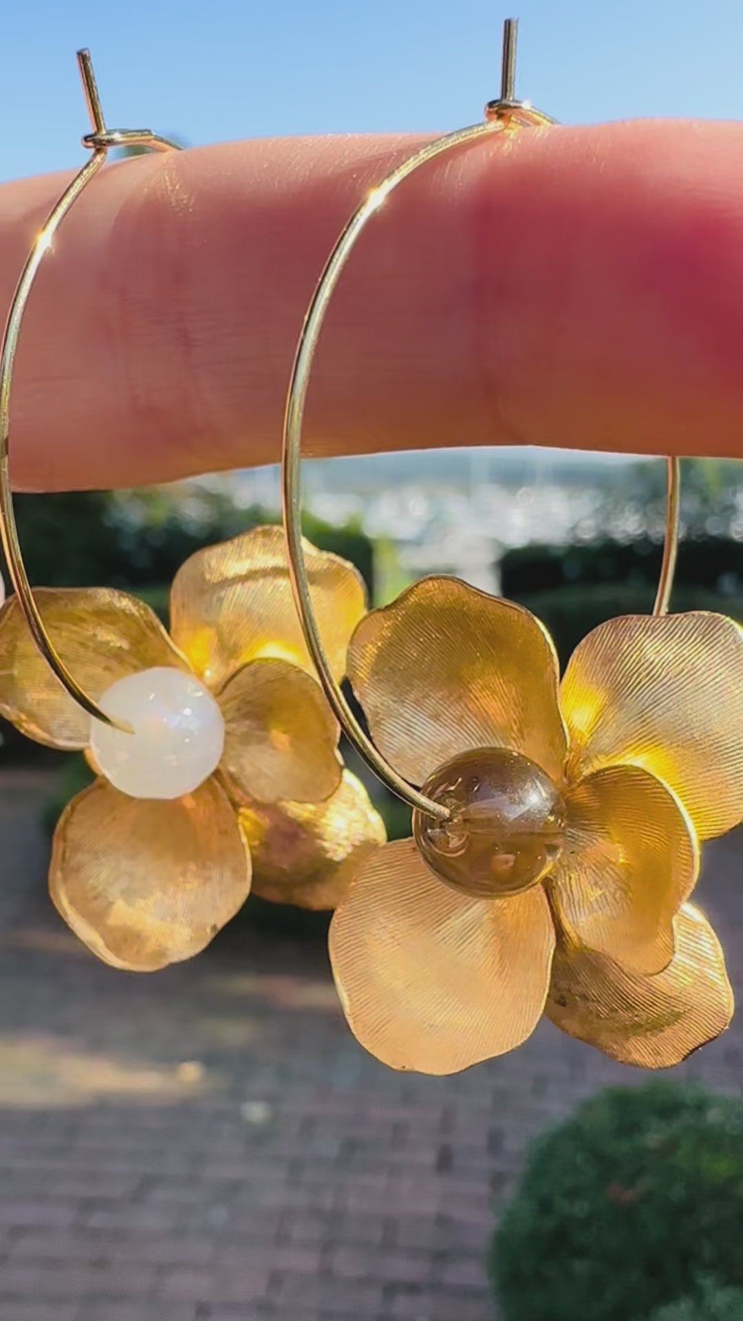 Golden Petals No. 09 Hoops (Smoky)