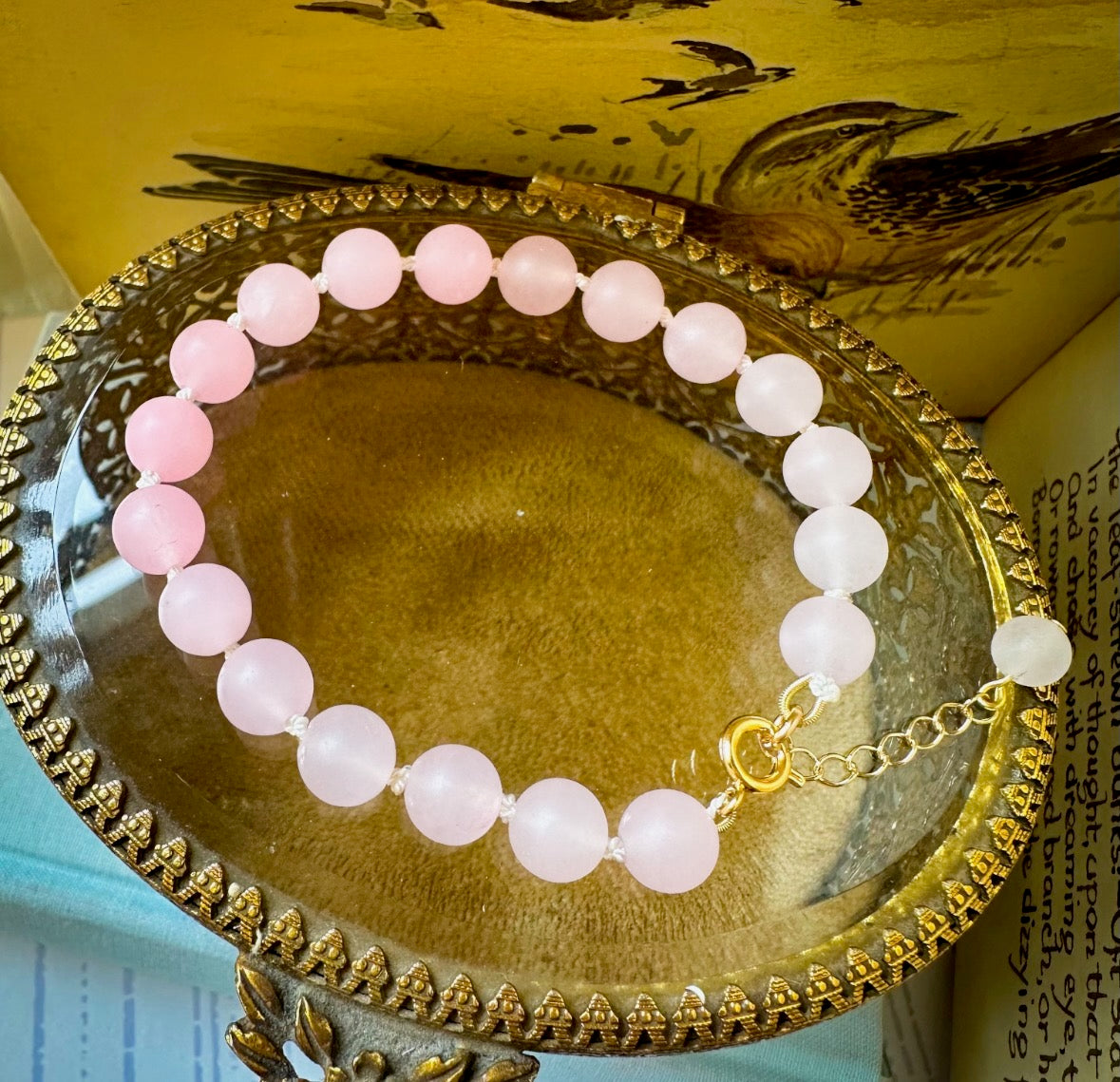 Ombre Rose Quartz Bracelet