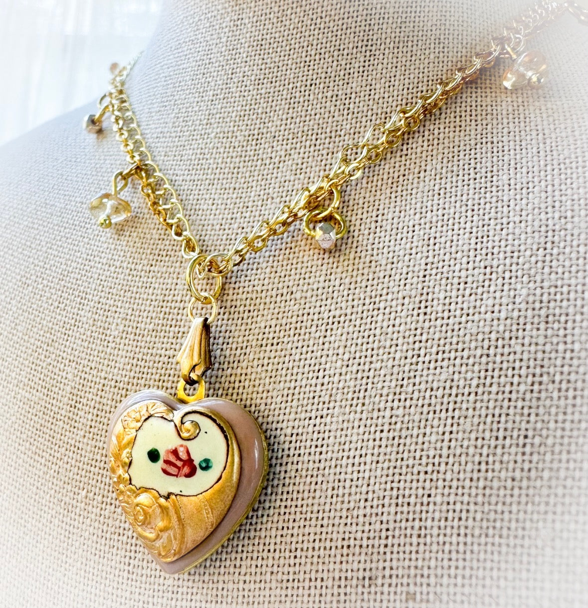 Wild Rose Locket Necklace