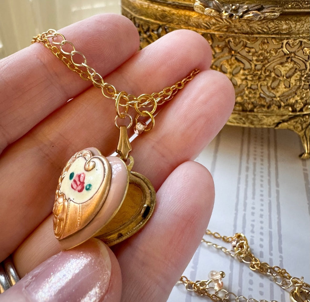 Wild Rose Locket Necklace